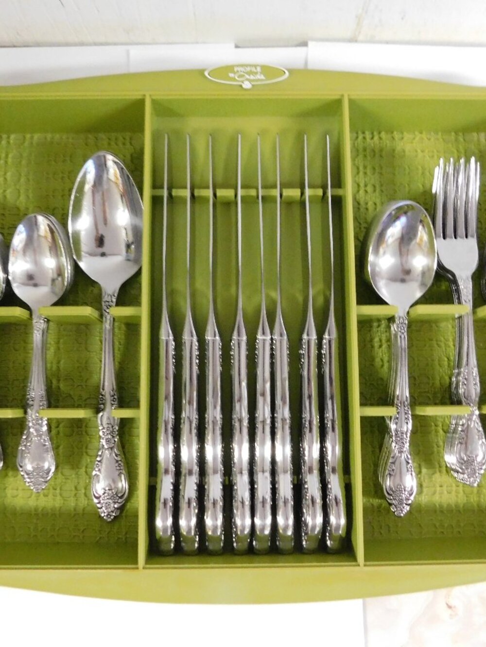 Oneida Profile Galveston Pattern Stainless Steel Flatware 50 pc Set Srv for 8